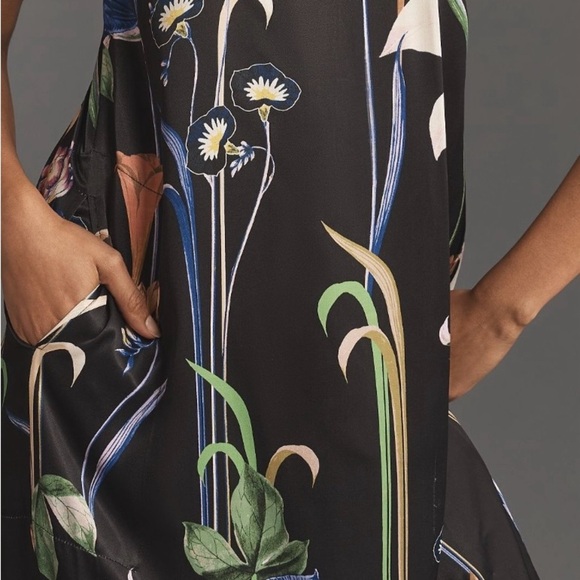 NWT Corey Lynn Calter x Anthropologie Strapless Maxi Dress S Floral Pockets FLAW - Picture 2 of 14